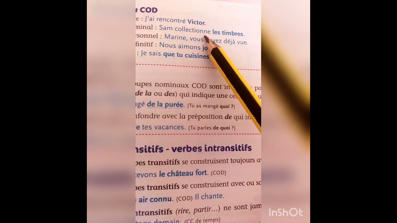 le complément d'objet direct 