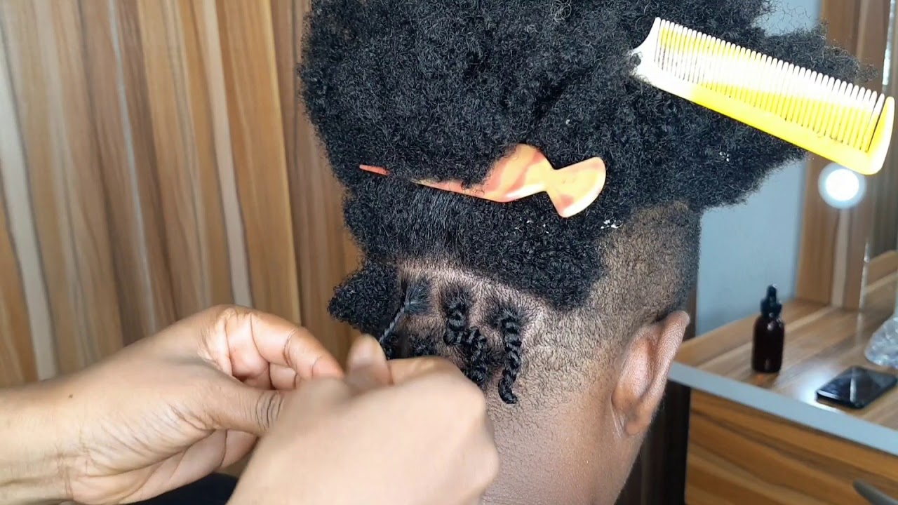Hair Cut|Flat Twist+Two Strand Twists|Man Bun