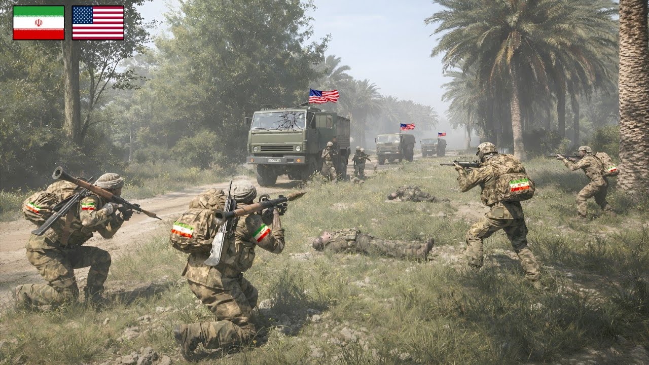 A large scale war erupted when Iranian missile forces attacked American defense bases