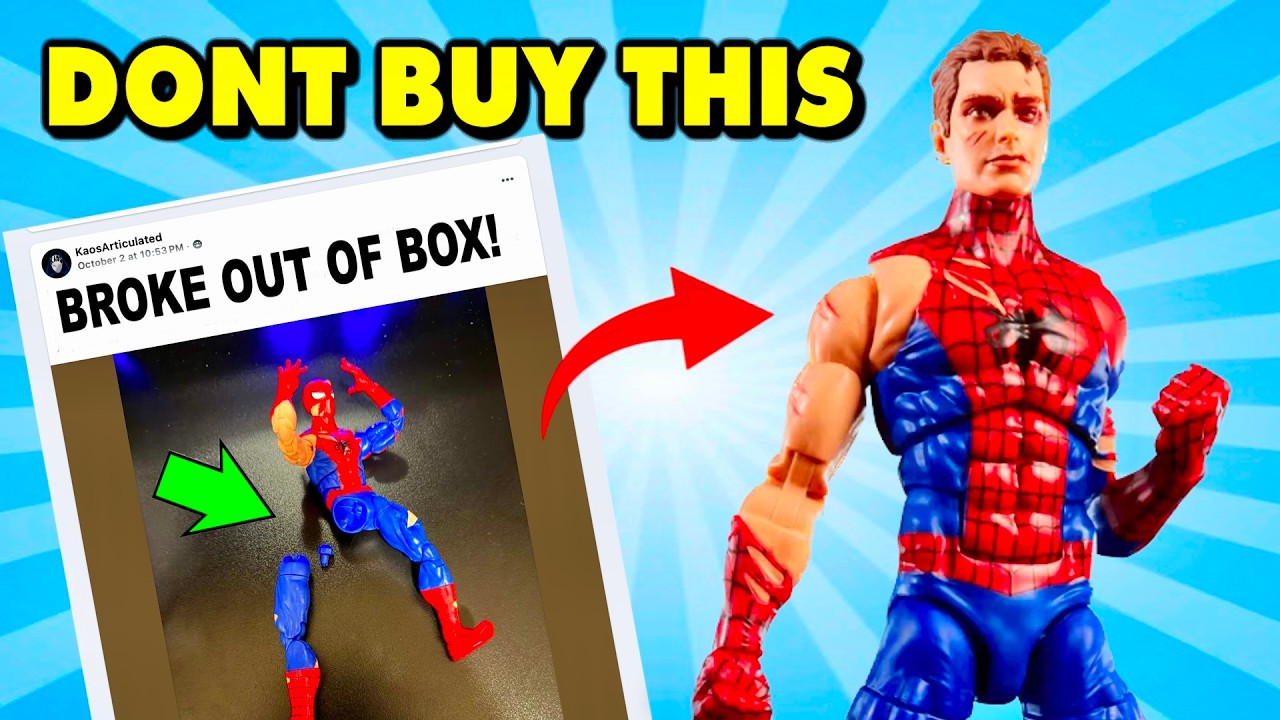 Обзор и ремонт поврежденной фигурки Человека-паука из игры Marvel Legends Magic the Gathering Bat...