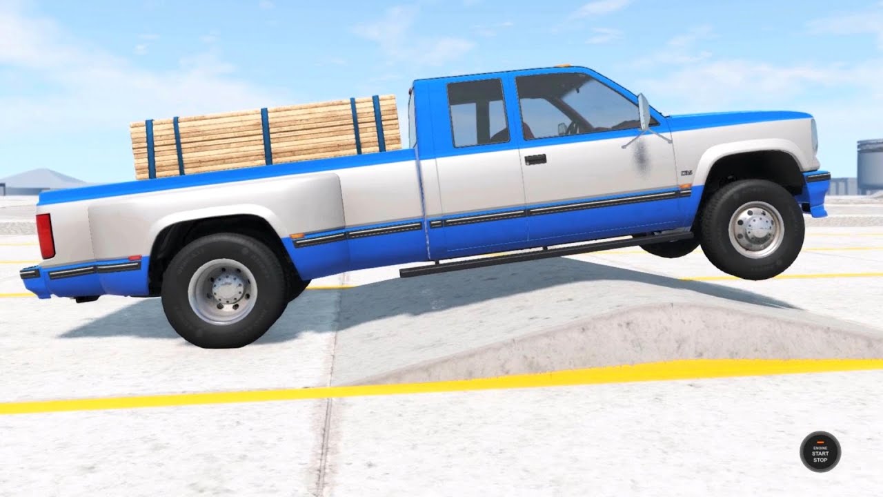 BeamNG Drive - Loaded Dually Suspension Test on the Gridmap V2