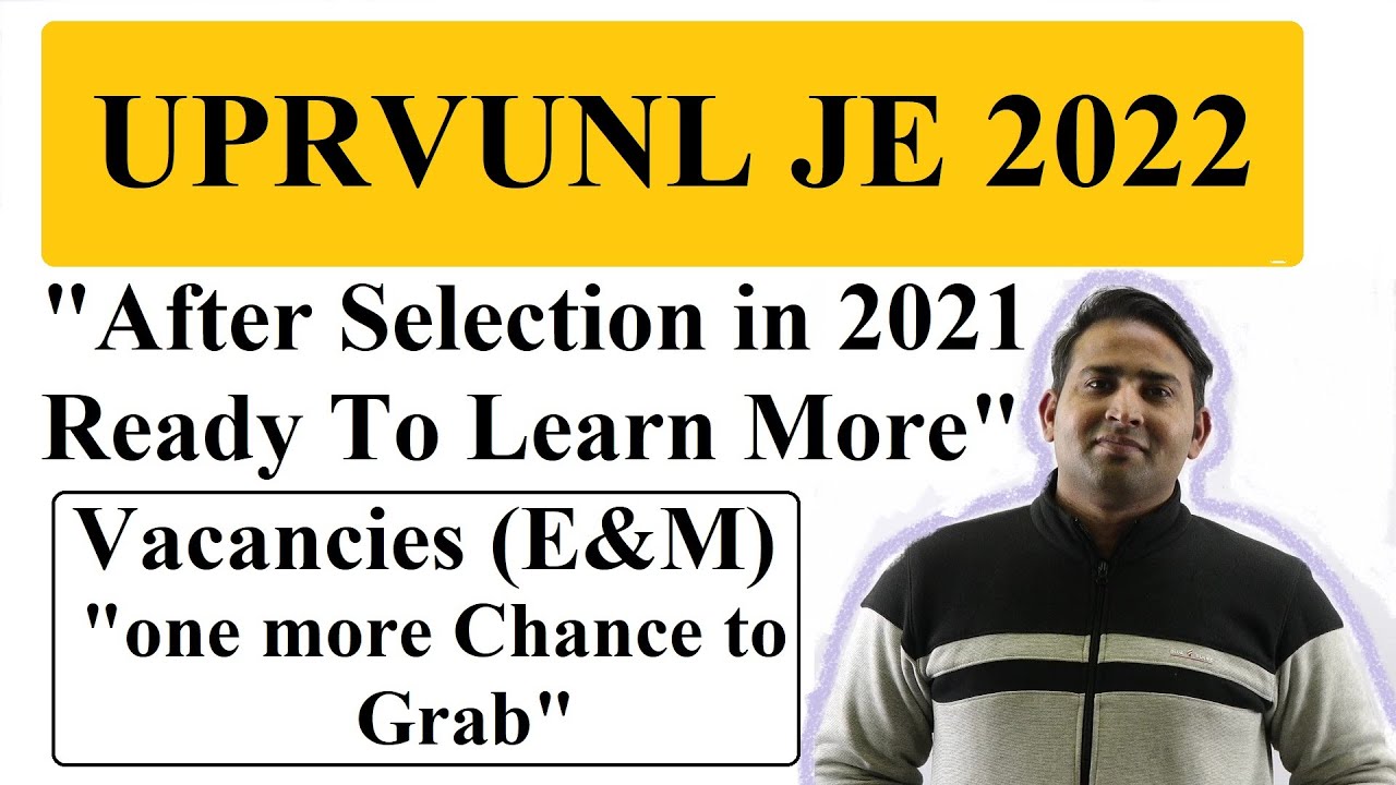 UPRVUNL JE new recruitment 2022, no. of vacancies, discipline and syllabus