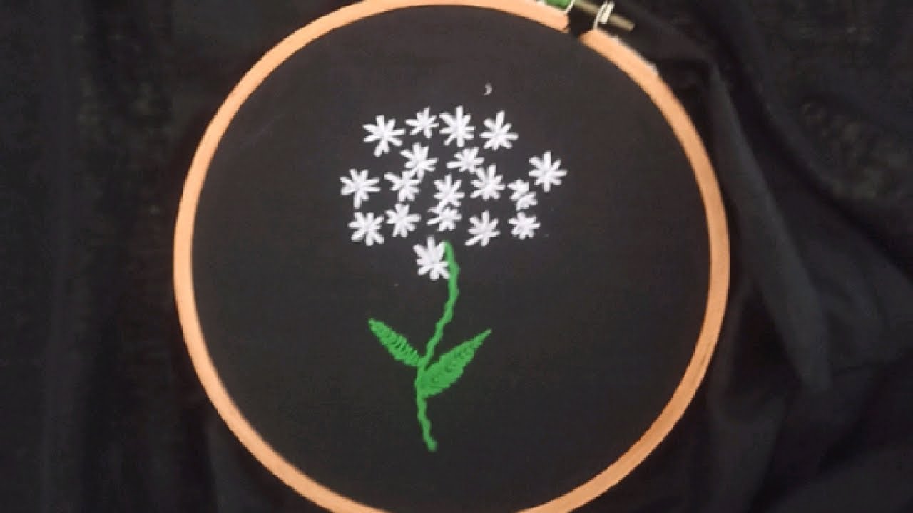 How to do Star Stitch in Flower : Hand Embroidery for beginners : SS Designing World