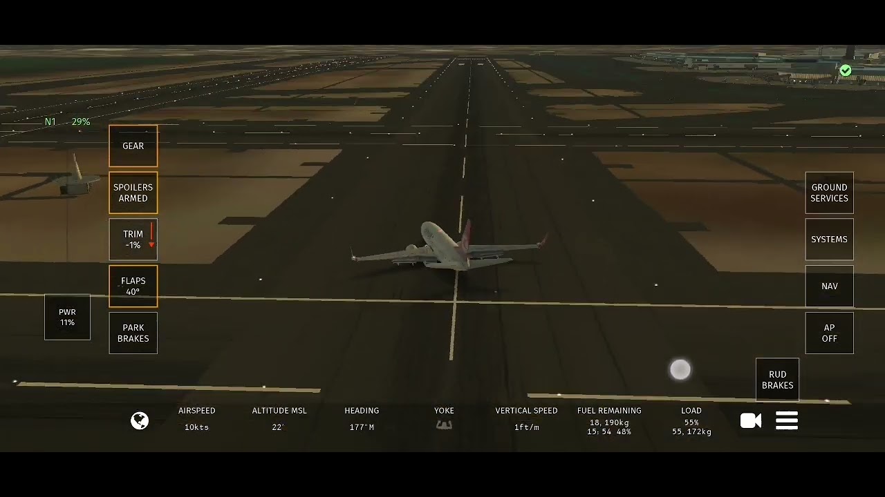 Landing an turkish Airlines in infinite flight simulator