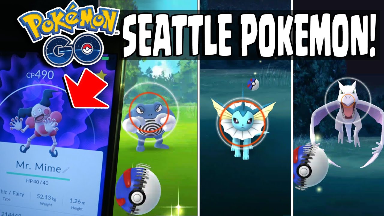 Pokemon GO | Seeing MR MIME + CATCHING WILD AERODACTYL, POLIWRATH & More! Pokemon GO In Seattle!