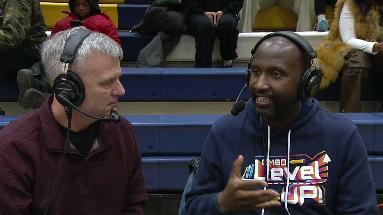 Dr. Warren Morgan, CEO of CMSD, joins Dave Bacon at Senate League Basketball Championships