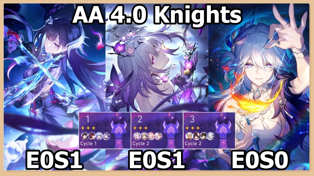 HSR 4.0 Anomaly Arbitration AA Knights Full Star Clear E0S0 Yao Guang, E0S1 Castorice, E0S1 Hysilens
