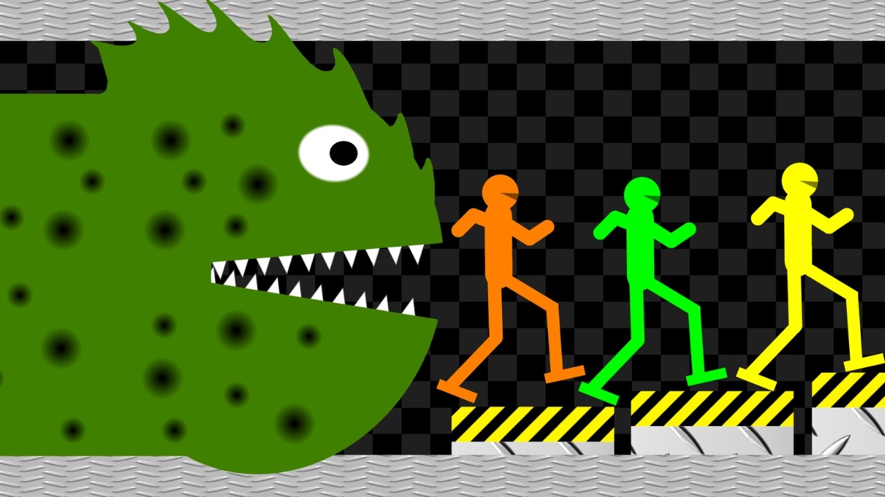 Survival Stickman Race - Escape From Hornworm