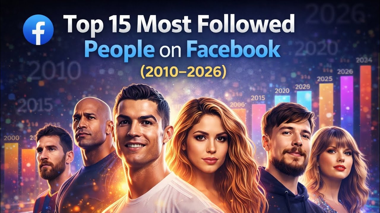 ✅ Top 15 Most Followed People on Facebook (2010–2026)