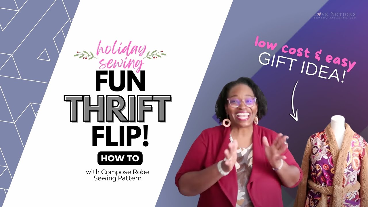 Sew a Cozy Robe with Budget-Friendly Finds ✂️ Thrift Flip with Compose Robe (Perfect Gift!) 🎁