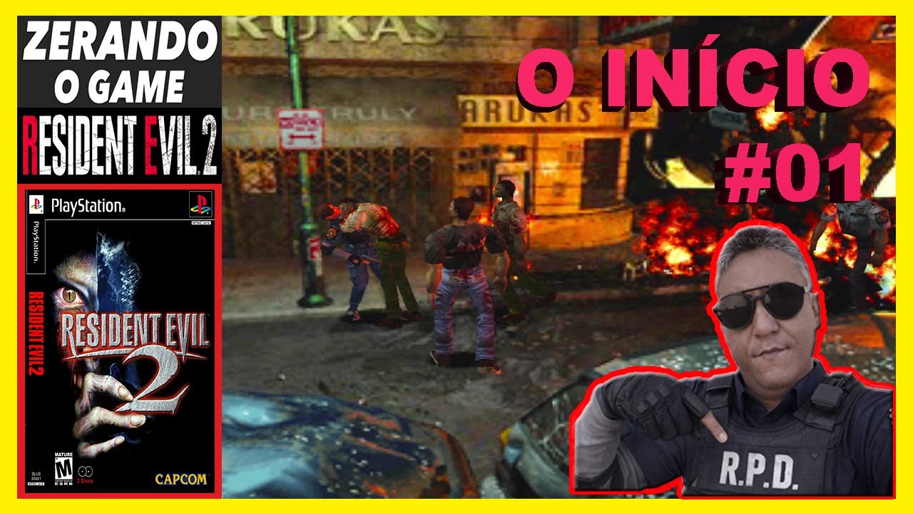 O INÍCIO - LEON K. - DUBLADO - RESIDENT EVIL 2 (1998) - PARTE #01 - PS 1 / Nostalgia Gamer-ZERANDO”
