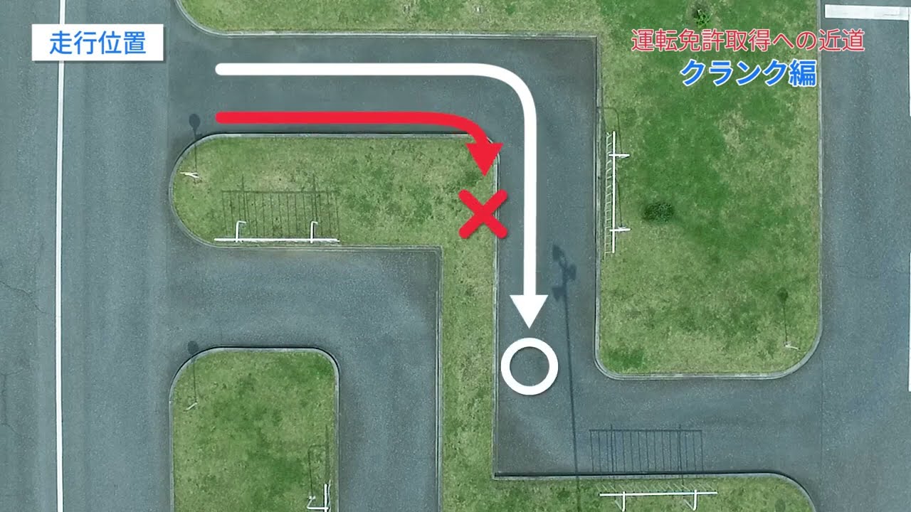 Crank curve in Japanese driving test #crank #curve #izuku #drivingtest for #foreigner #japan
