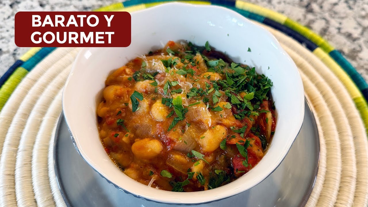 Guiso de Frijoles Blancos en 1 Olla 🍅 | Tomates Rostizados