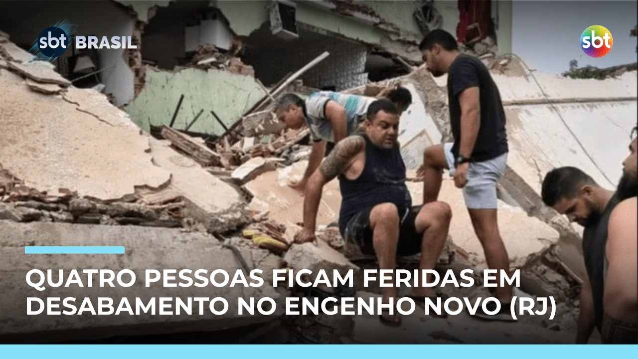 Forte chuva provoca desabamento parcial na zona norte do Rio de Janeiro | #SBTBrasil