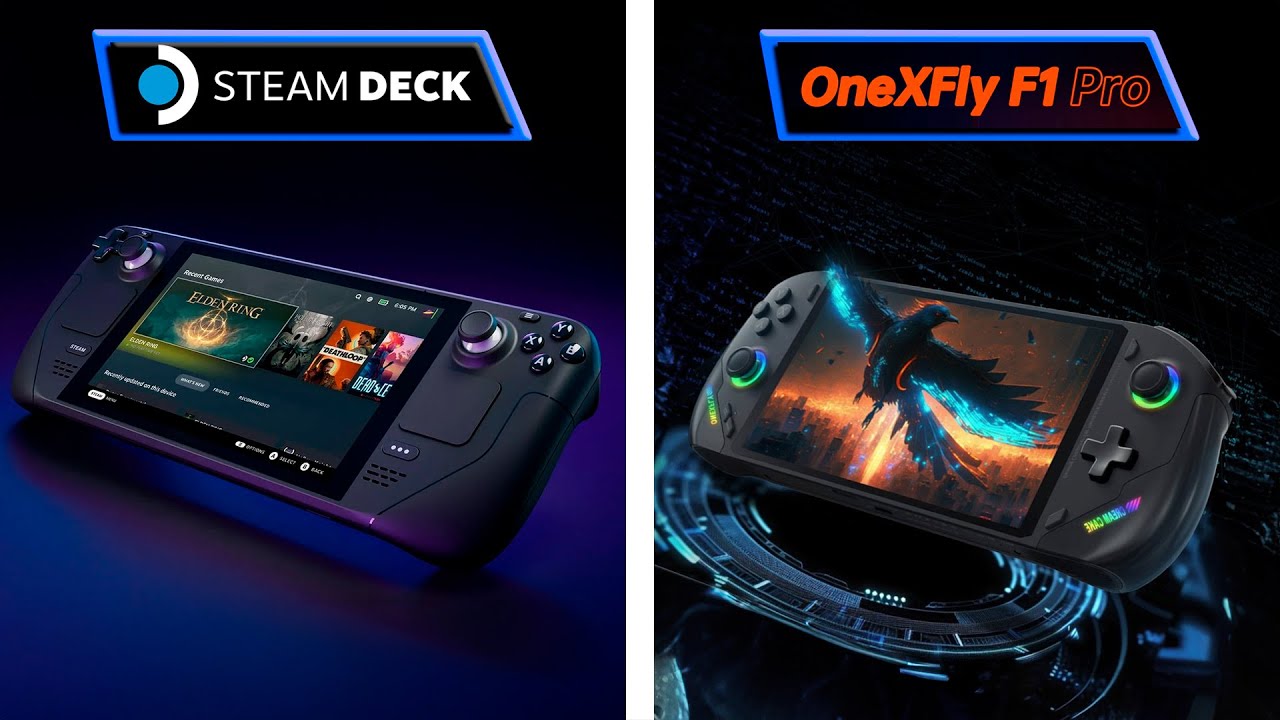 Steam Deck vs OneXPlayer F1 Pro | Performance Comparison + 4K Gamer Pro