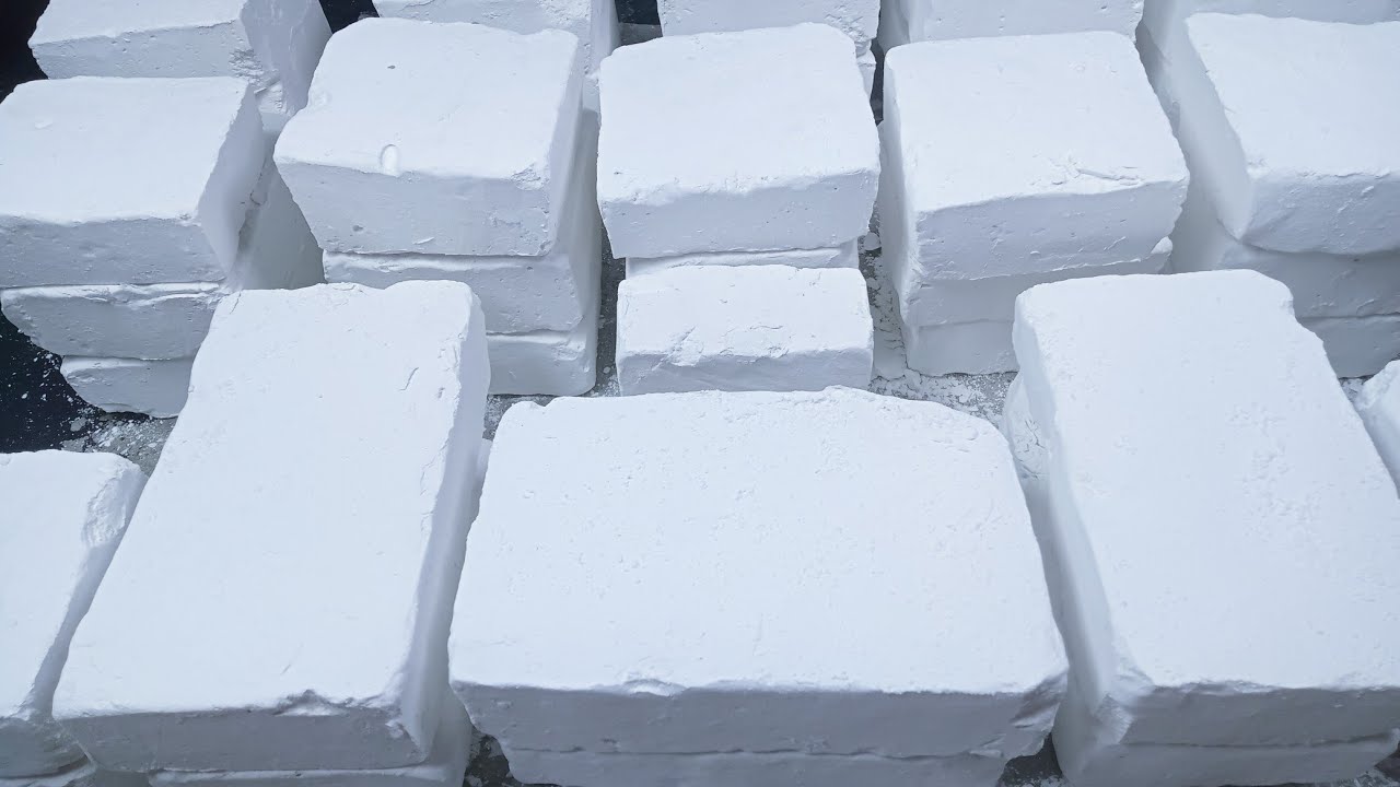 White Soft Homemade Gym Chalk Blocks Mass Crush | Crispy | Satisfying | ASMR