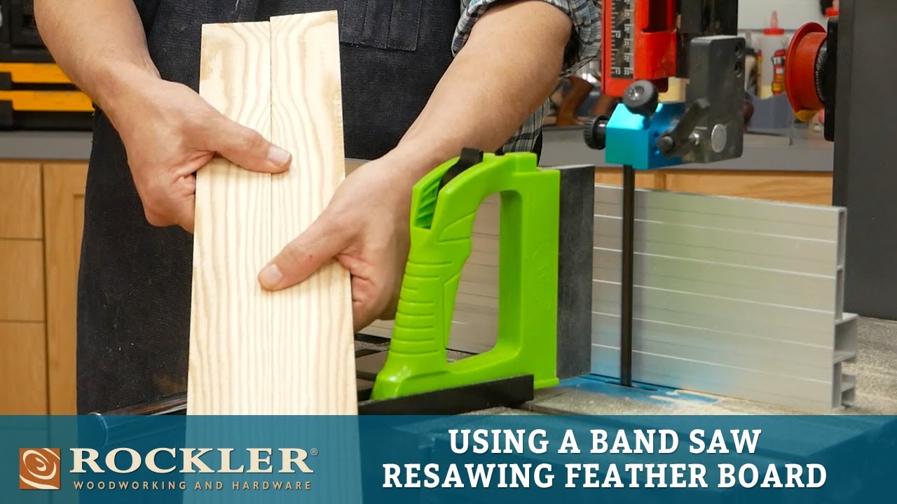 Using a Band Saw Resawing Featherboard - Rockler Demo