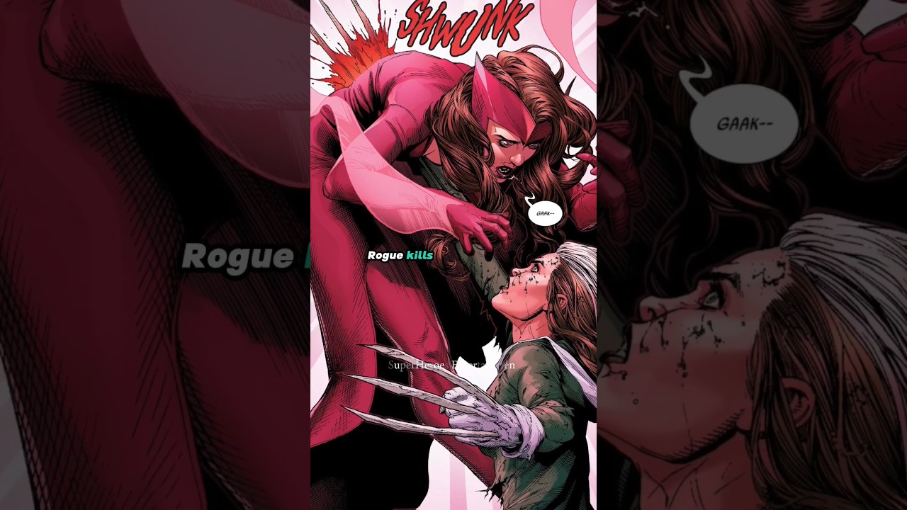 Rogue Once Killed The Scarlet Witch😯 #shorts #marvel #marvelcomics #wanda #rogue