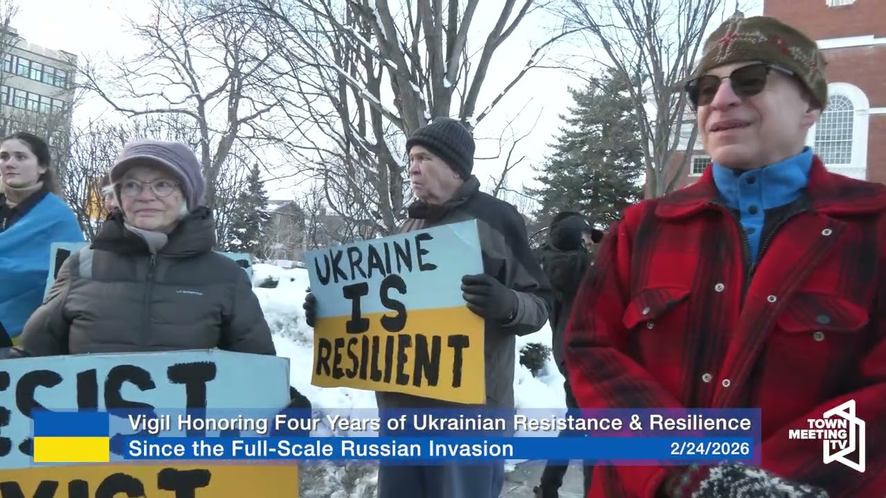 Vigil Honoring Four Years of Ukrainian Resistance & Resilience Since the Full-Scale Russian Invasion