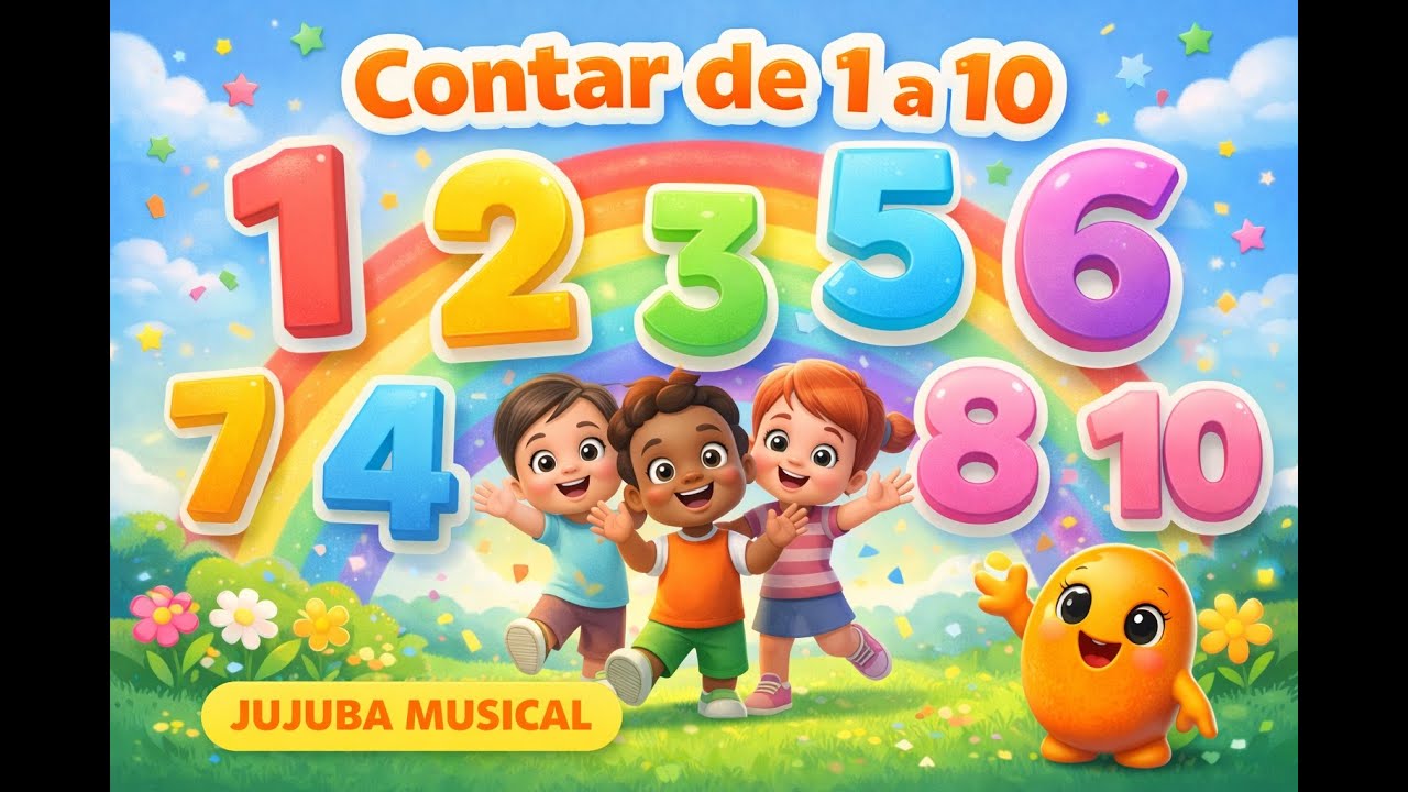 Aprenda a Contar de 1 a 10 🎶🔢 | Música Infantil Divertida para Bebês e Crianças