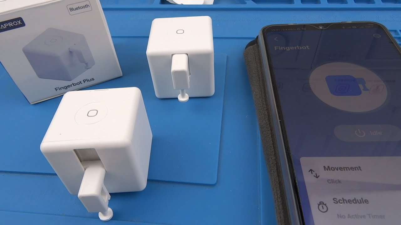Fingerbot Plus Adaprox - робот нажиматель кнопок с Bluetooth