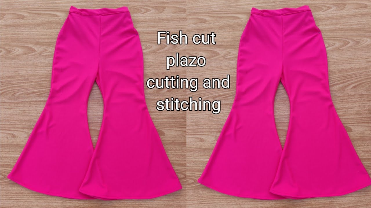 Stylish Pant Plazo cutting and stitching / trouser cutting and stitching