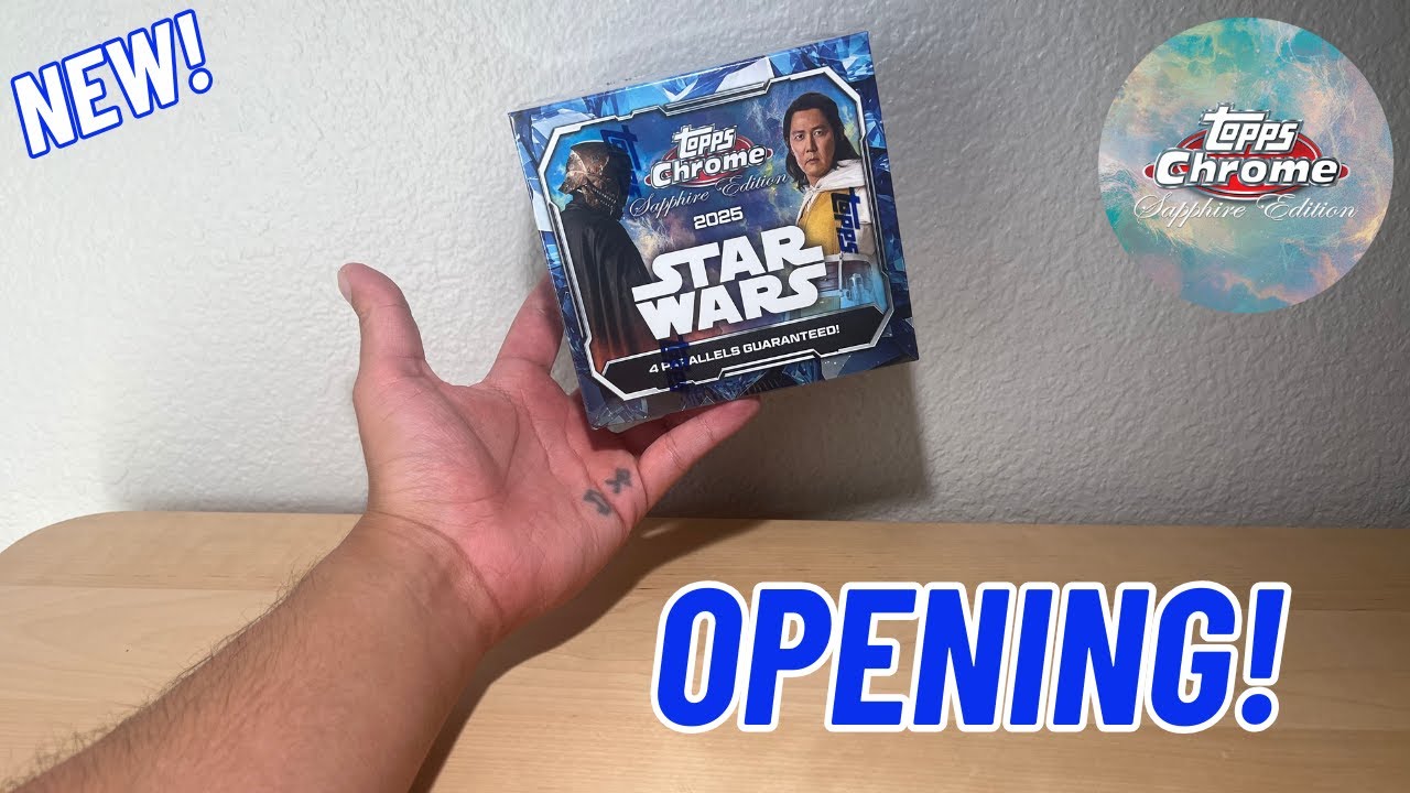 РЕАЛЬНЫЕ ХИТЫ! Открытие подарочной коробки 2025 Star Wars Chrome Sapphire Hobby Box!