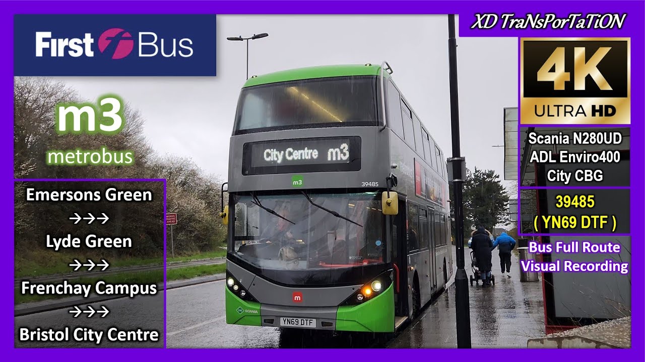 [First West of England] metrobus - m3 ~ Emersons Green ➝Bristol City Centre【4K UW】