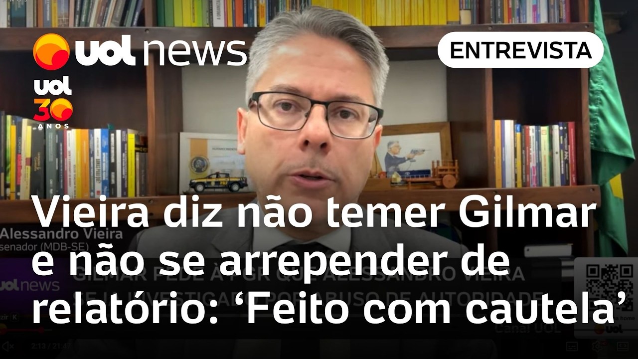 Alessandro Vieira diz n&atilde;o se arrepender de pedir indiciamento de ministros do STF e n&atilde;o temer Gilmar