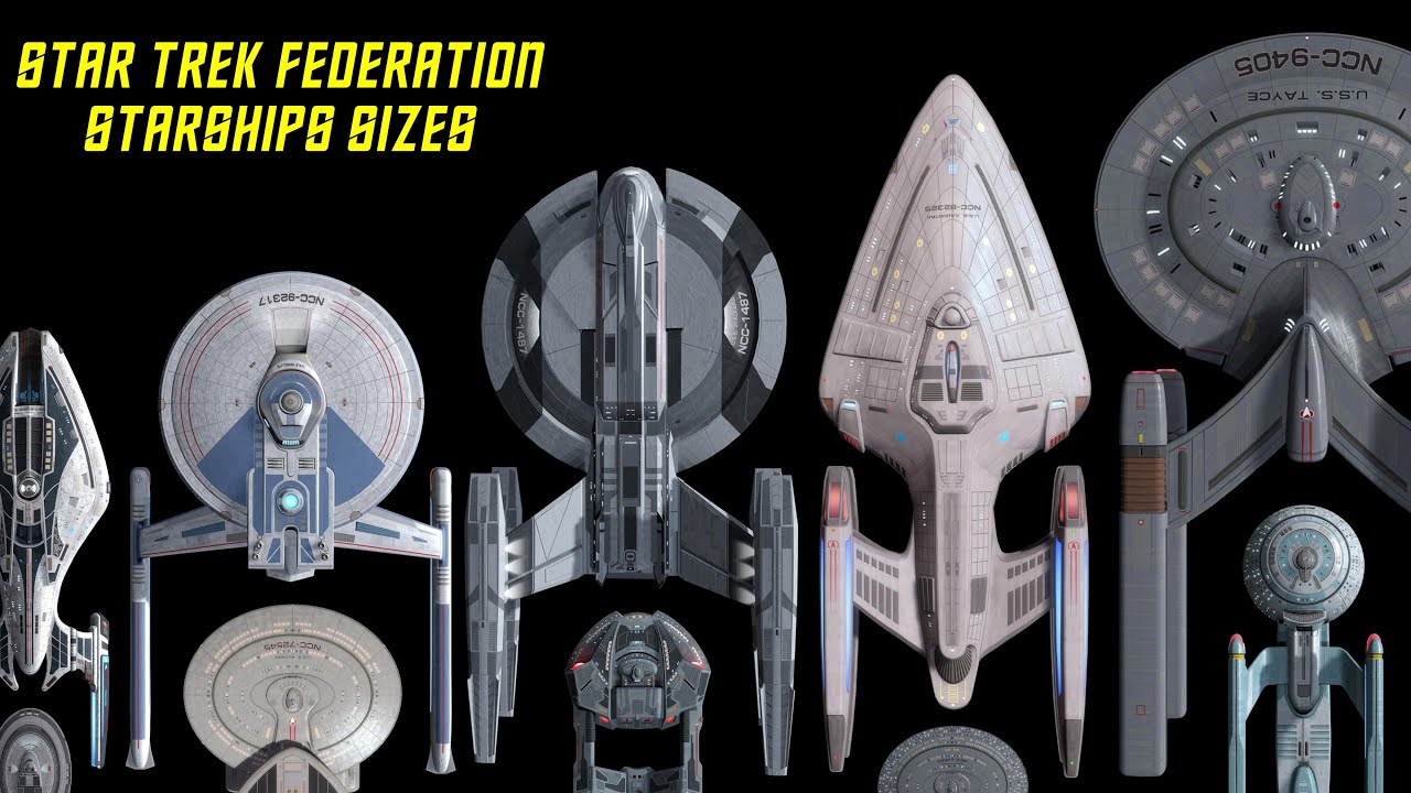 Star Trek Federation Starships Size Comparison (50+ Ships)