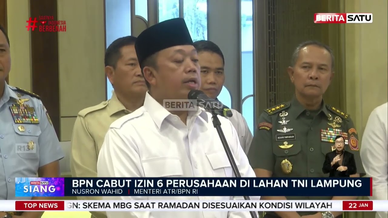 ATR/BPN Cabut HGU Enam Perusahaan Sugar Group di Lampung #beritasatu