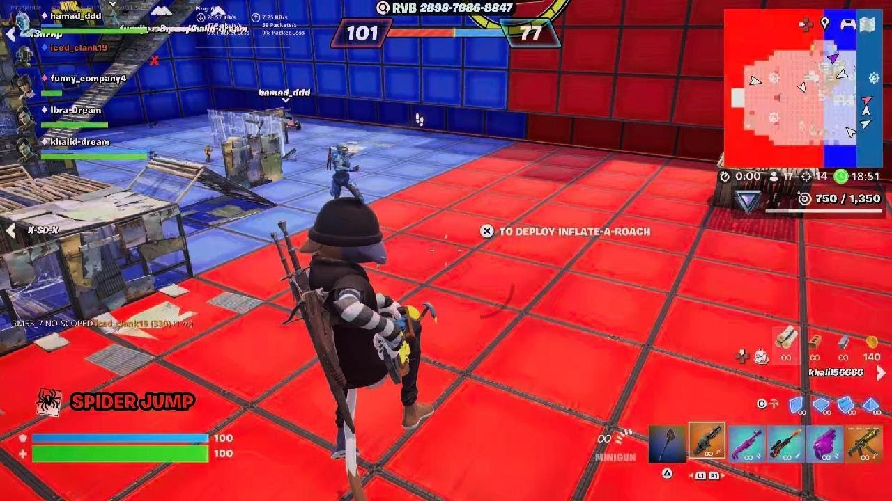 Fortnite red vs blue!!!!