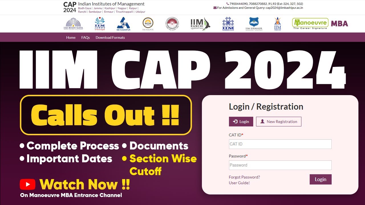 IIM CAP 2024 Calls Out | Section Wise Cut Offs | Complete Process | Imp. Documents | Imp. Dates