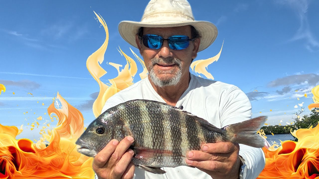 Рыбалка в огне #sheepshead #fishing #fishingflorida