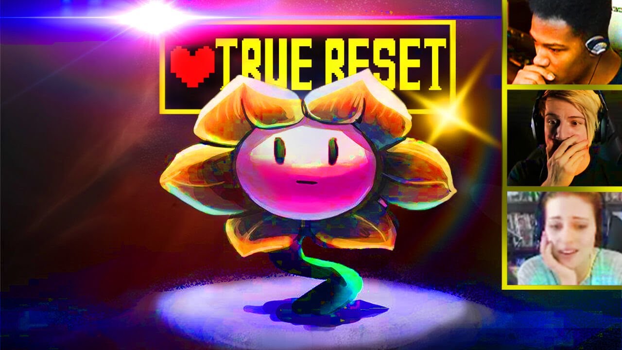 Youtubers REACTION to Flowey asking them to NOT RESET | Undertale True Pacifist Ending