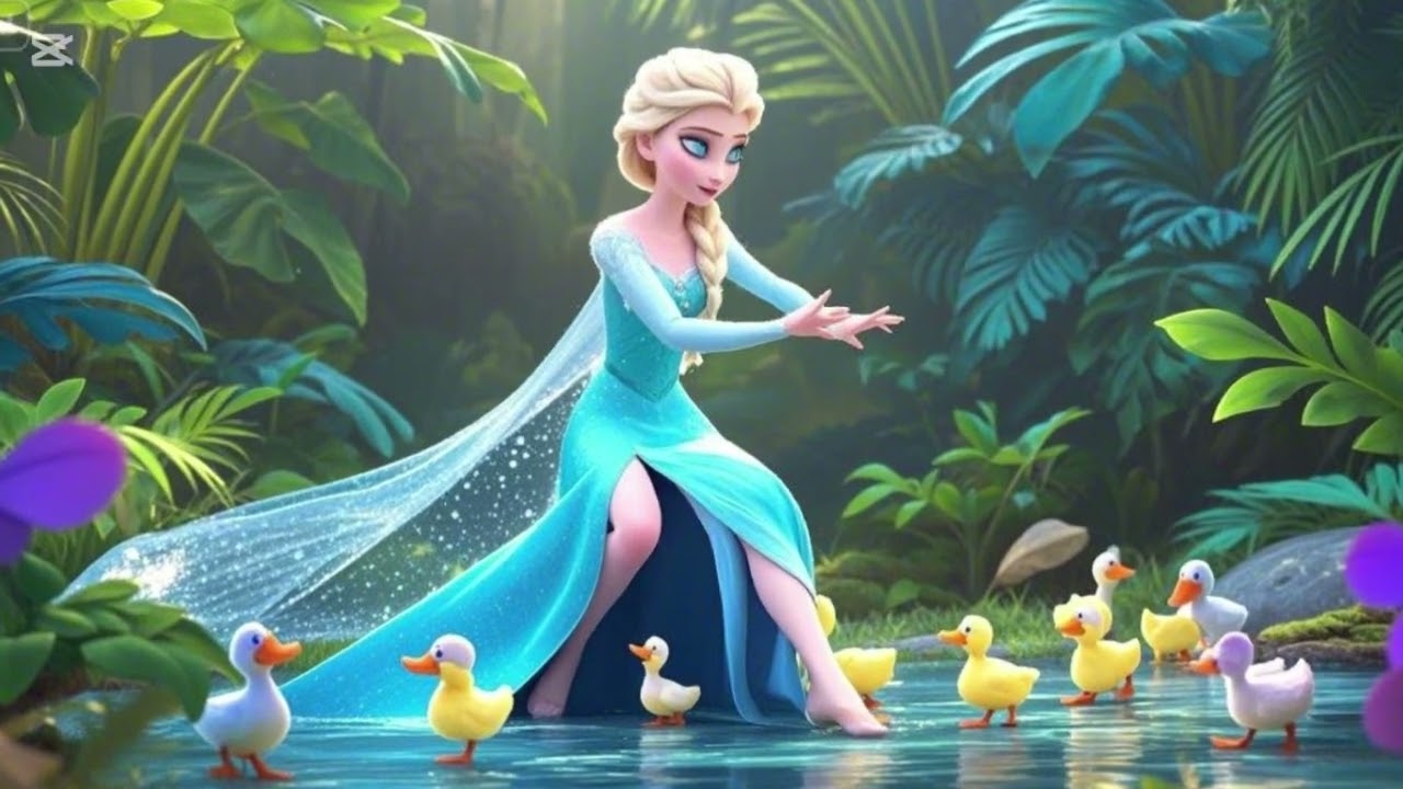 Frozen Elsa & Fluffy Ducks Have Fun in the Jungle! | Kids Adventure & Fun Song