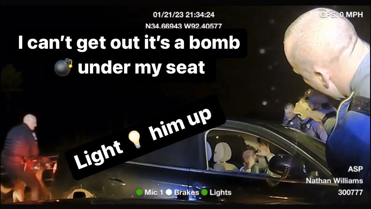I can&rsquo;t get out it&rsquo;s a bomb under my seat I&rsquo;ll blow up | tazer deployed #policepursuit  #police