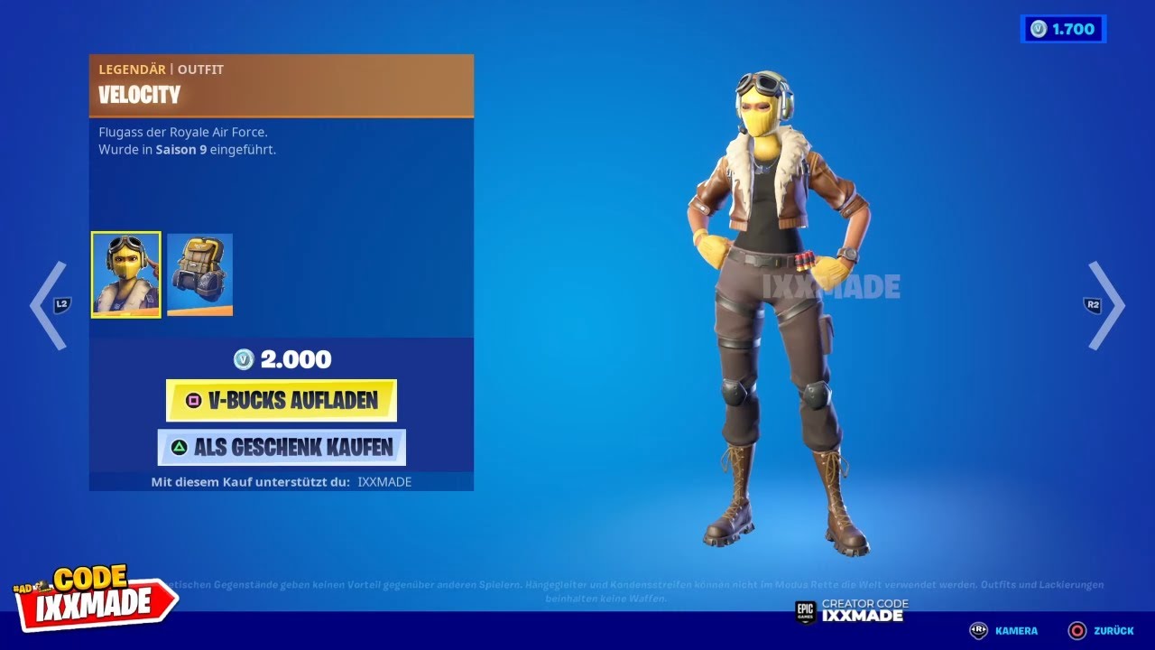 Fortnite Velocity Skin