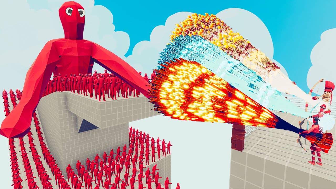 100x FIRE ZOMBIES + 2x GIANT vs 3x EVERY GOD - Totally Accurate Battle Simulator TABS