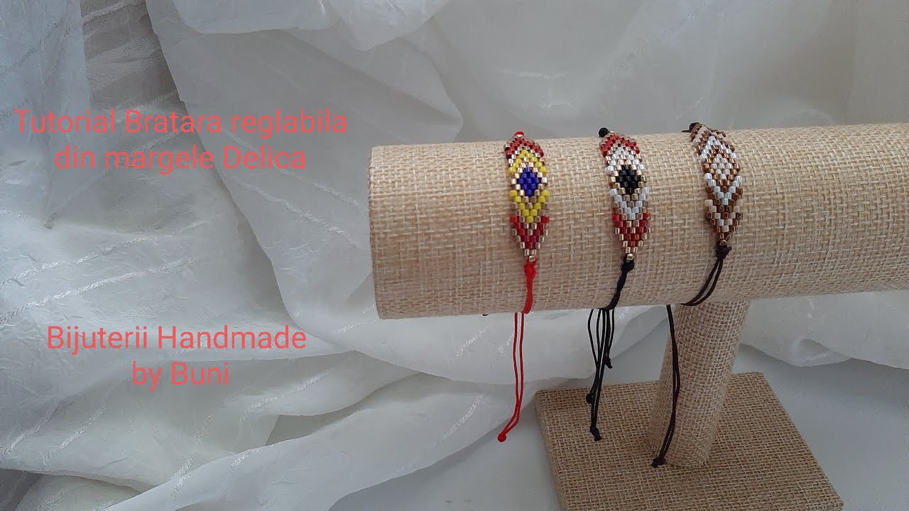Tutorial brățară reglabilă din mărgele cu șnur/Adjustable Beaded bracelet