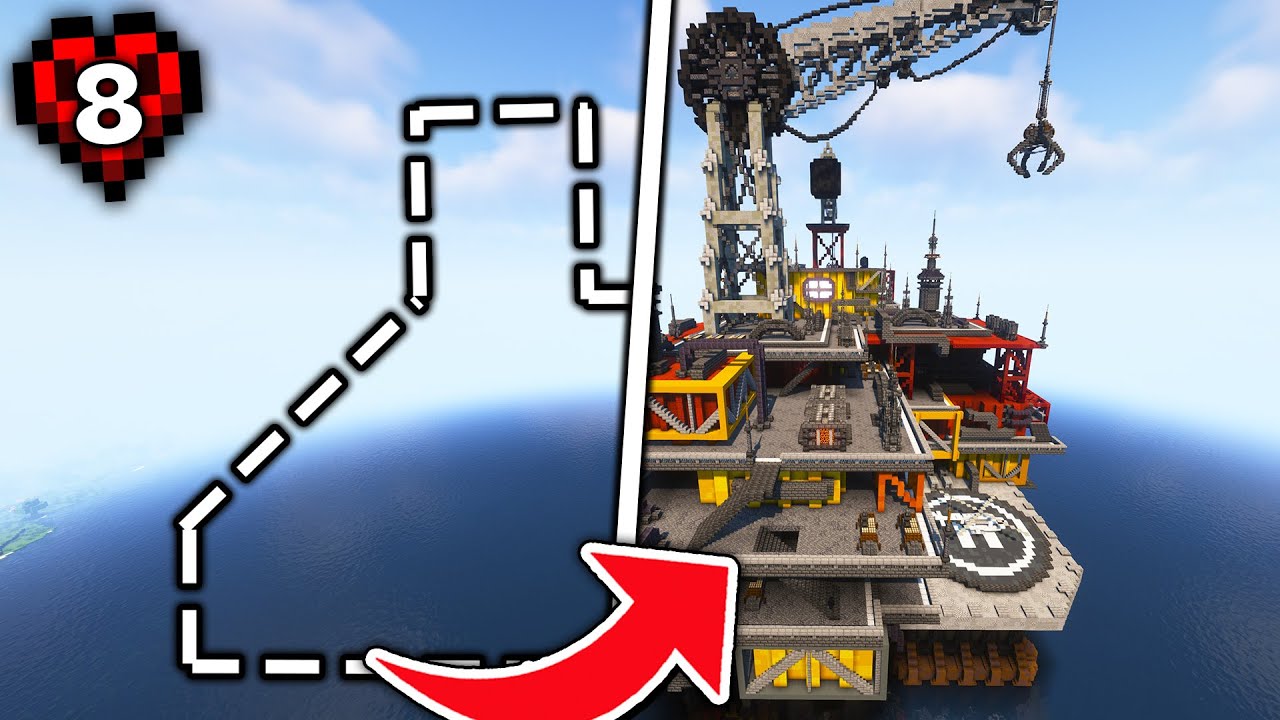 Building an Oil Rig in Hardcore Minecraft!