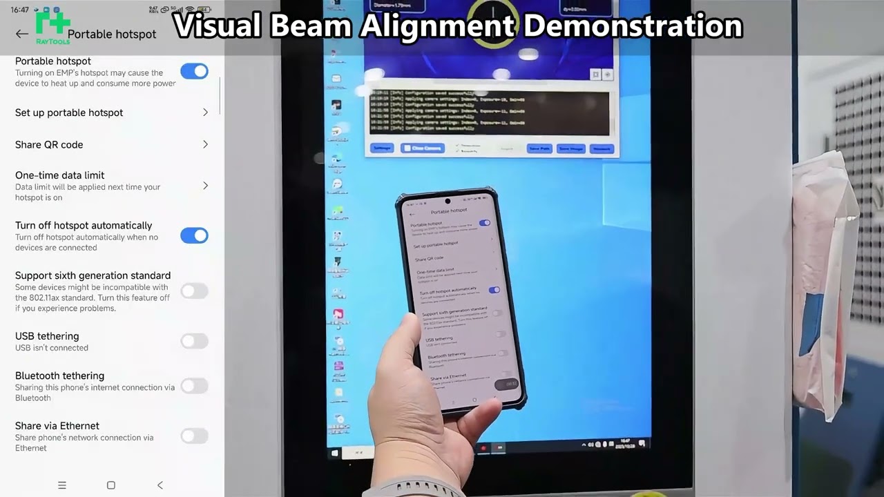#leapionlaser VBA visual beam alignment