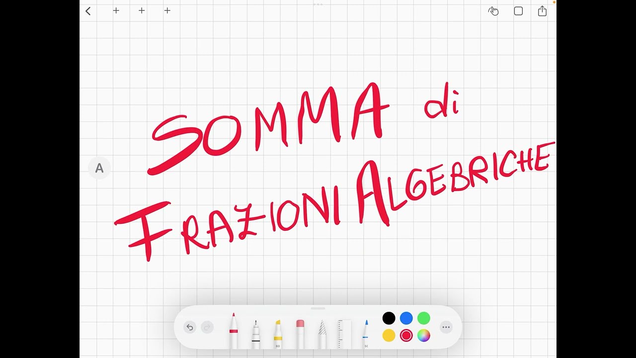 Somma di Frazioni algebriche