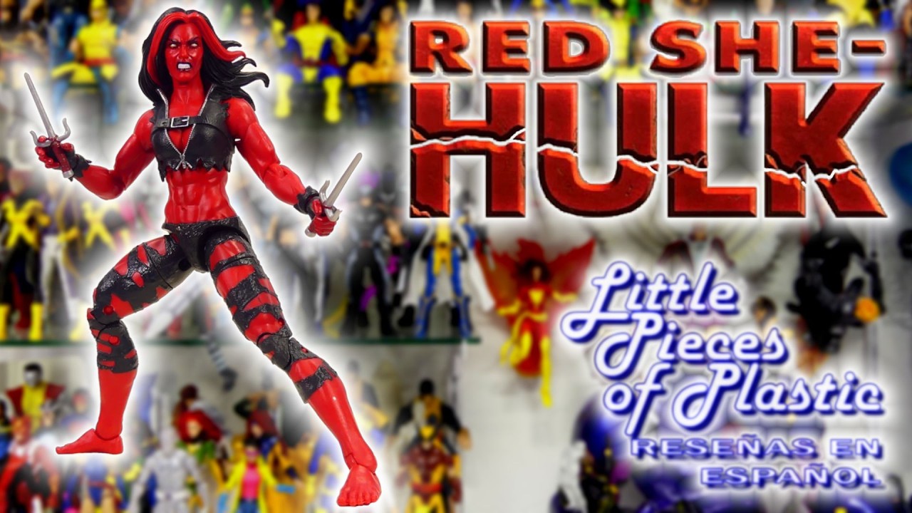 Red She-Hulk Marvel Legends Series Reseña Revisión Review Little Pieces Plastic