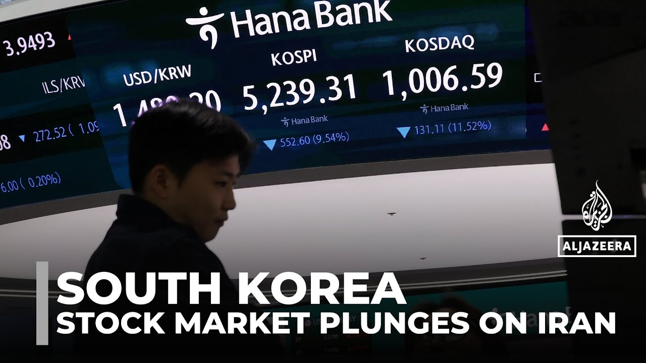 South Korea&rsquo;s stock market plunges on Iran: Asian shares tumble as oil rises