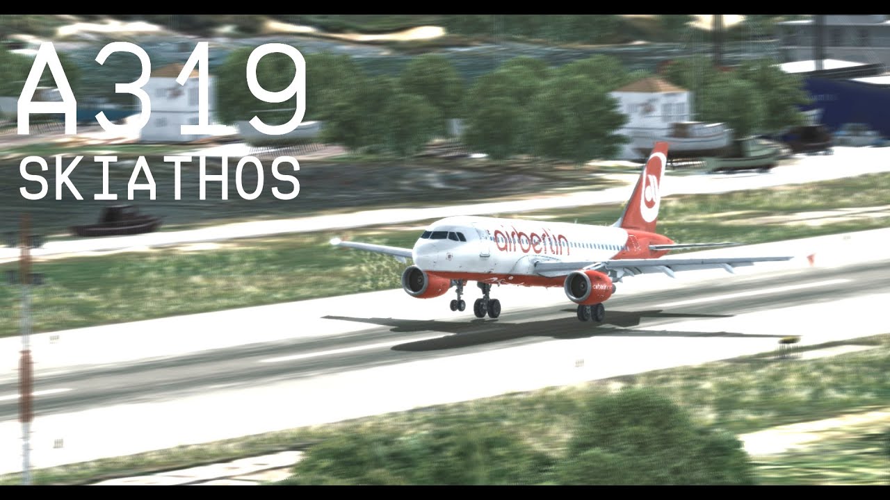 FSX Aerosoft A319 Skiathos Landing