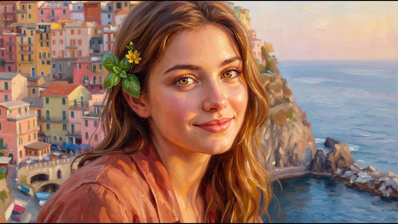 Living Canvas | A Colorful Day in Cinque Terre | Claude Monet | Relaxing Piano MusicRaw