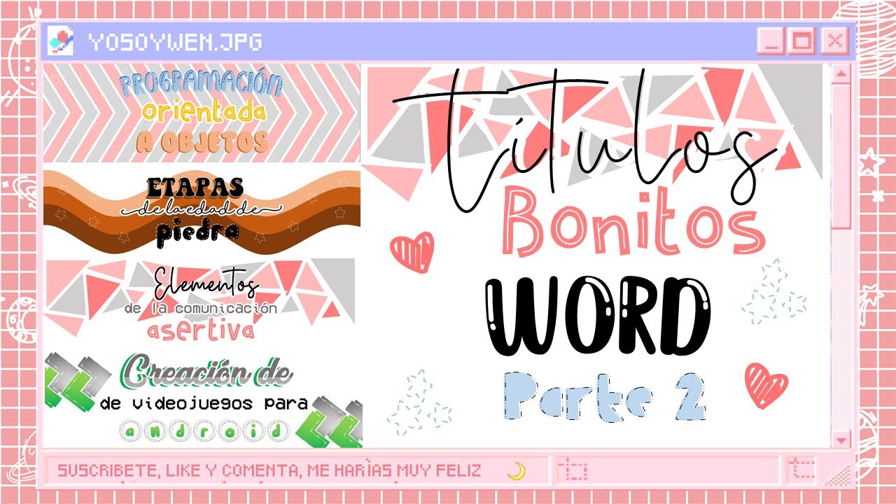 TÍTULOS BONITOS EN WORD 🖥️✏️| Part 2  | APUNTES BONITOS DIGITALES