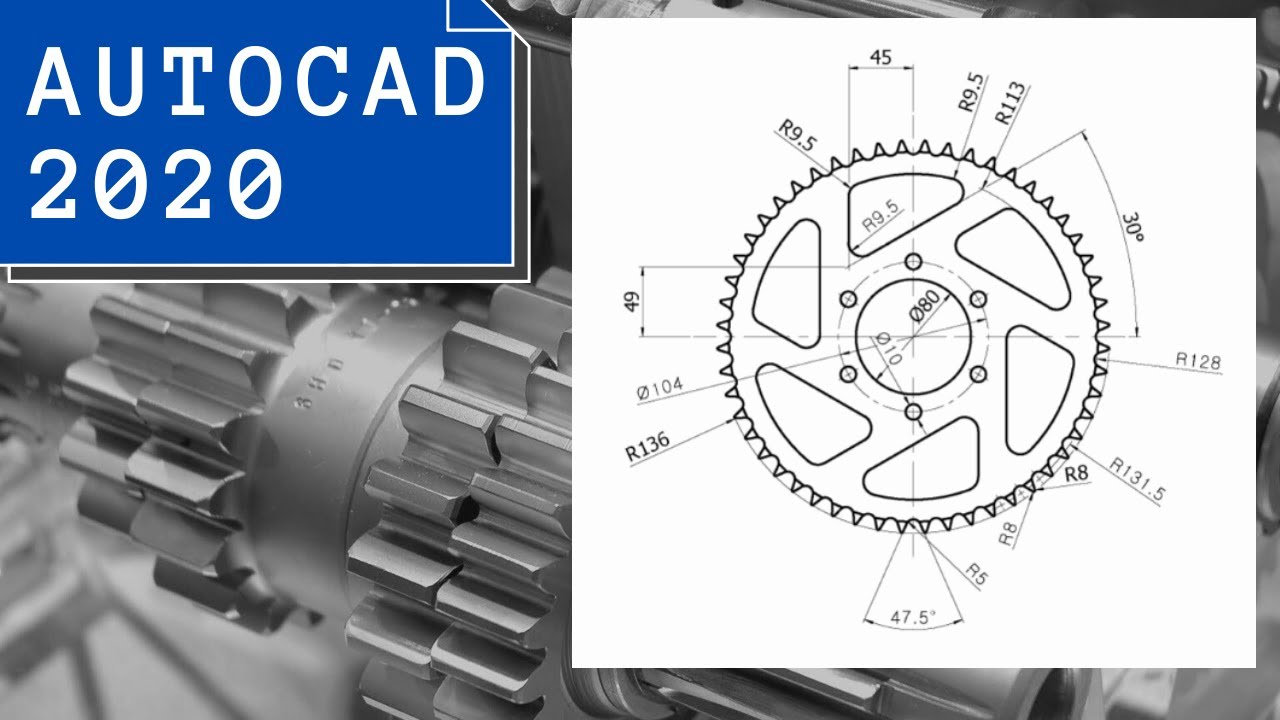 Autocad Dişli Çizimi | Autocad Gear Drawing | Autocad Dibujo de engranaje | Autocad Exercise 2
