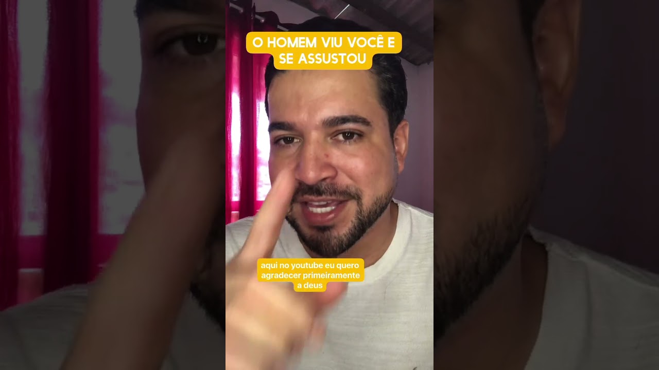 O homem viu você e se assustou 